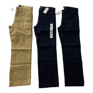 THE CHILDREN'S PLACE Uniform Straight Chino Pants |Size: 7 |Boys | 3pcs